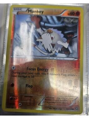 Pokemon XY Steam Siege Mankey 52/114 Common Reverse Holo